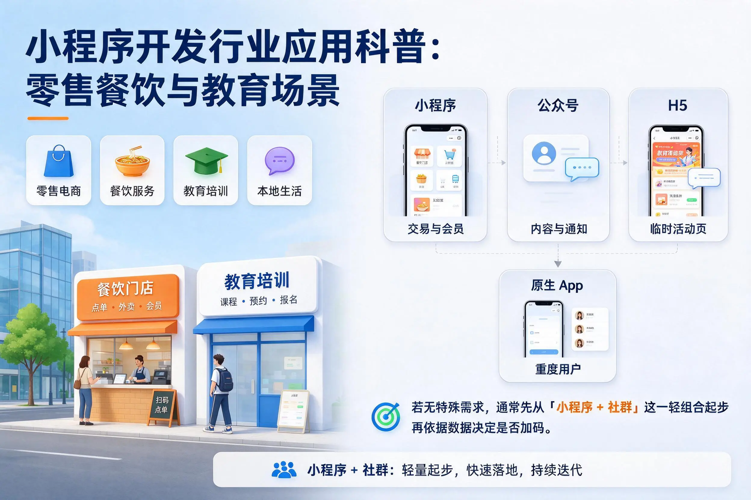 阿克苏小程序开发行业应用科普：零售餐饮与教育场景