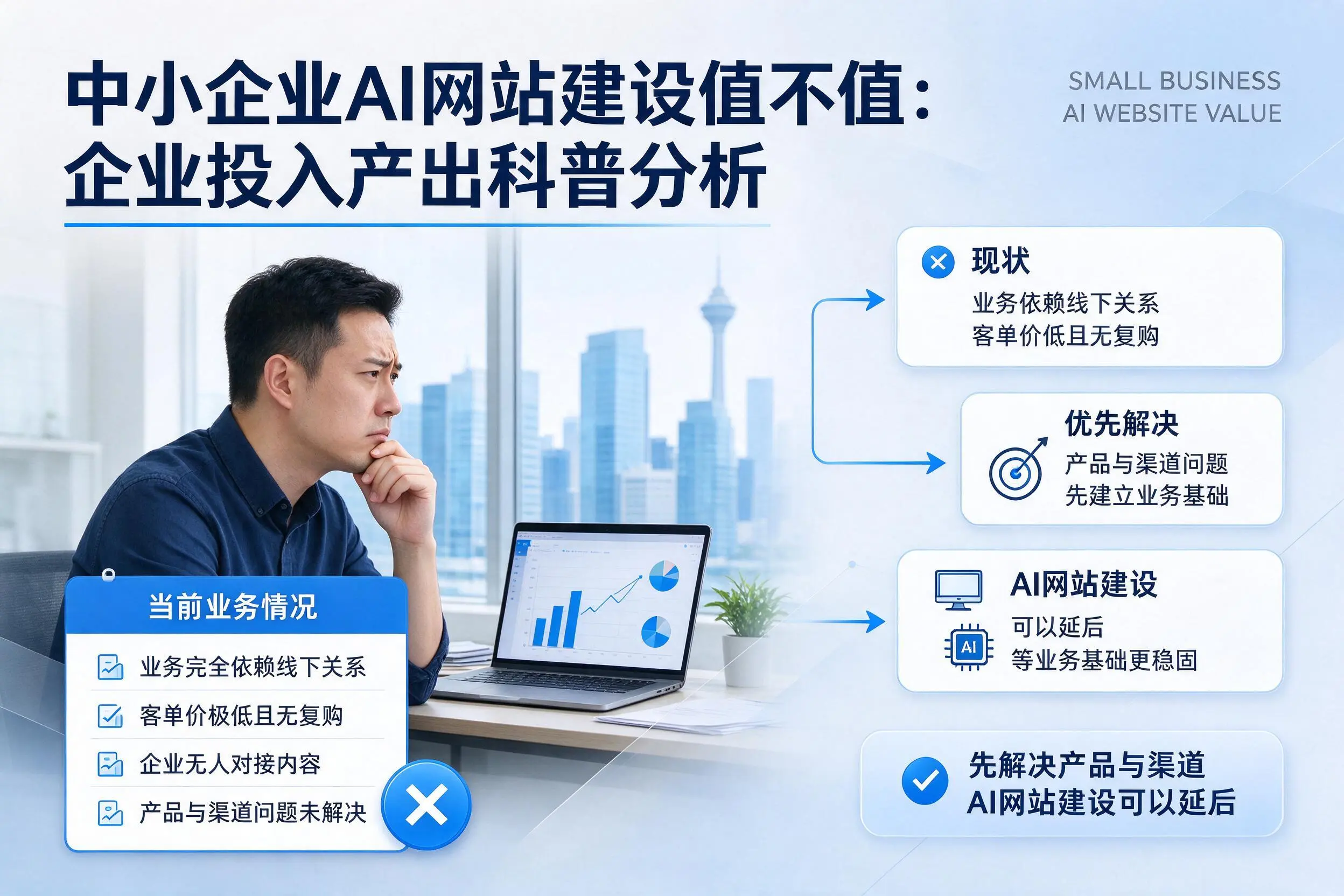 中小企业AI网站建设值不值：阿克苏企业投入产出科普分析