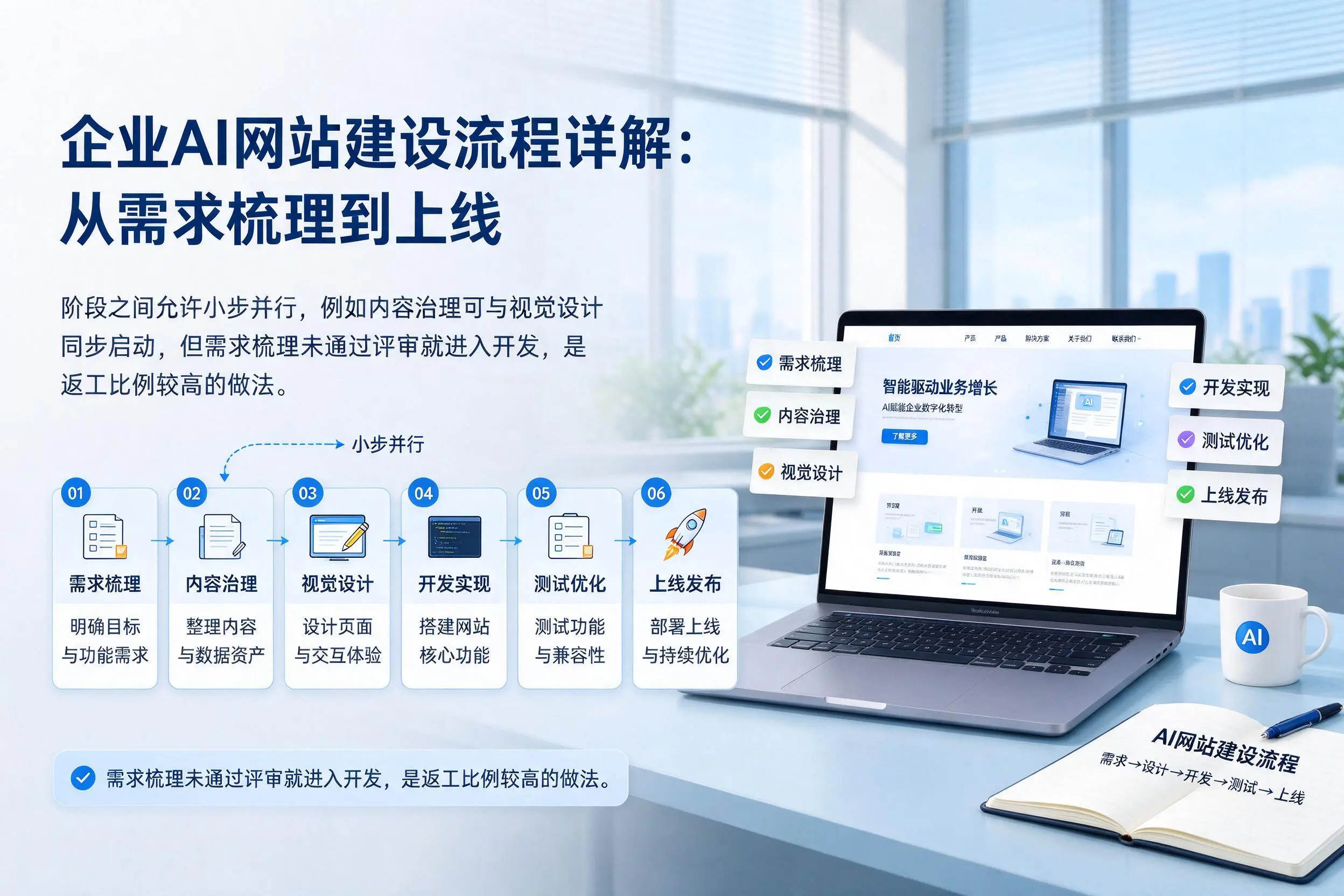 阿克苏企业AI网站建设流程详解：从需求梳理到上线