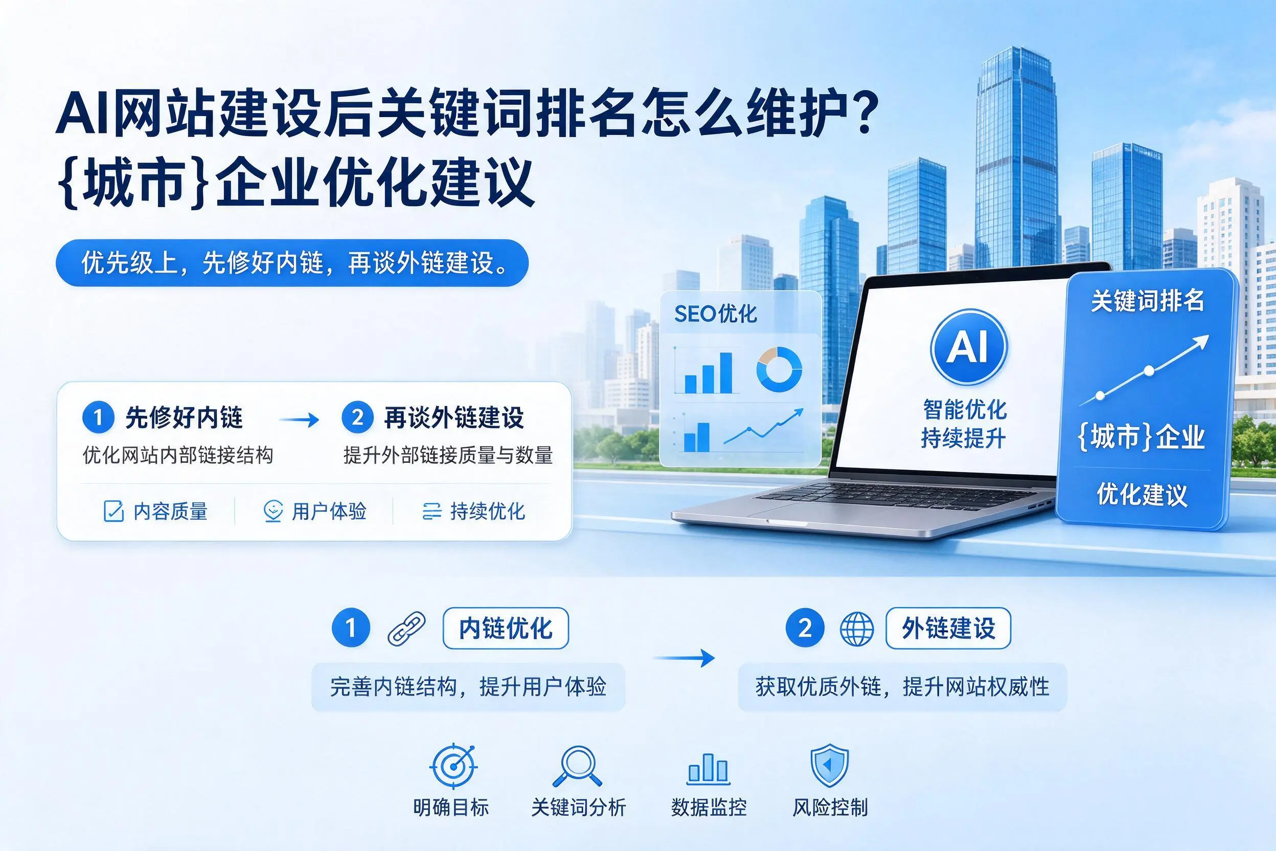 AI网站建设后关键词排名怎么维护？阿克苏企业优化建议
