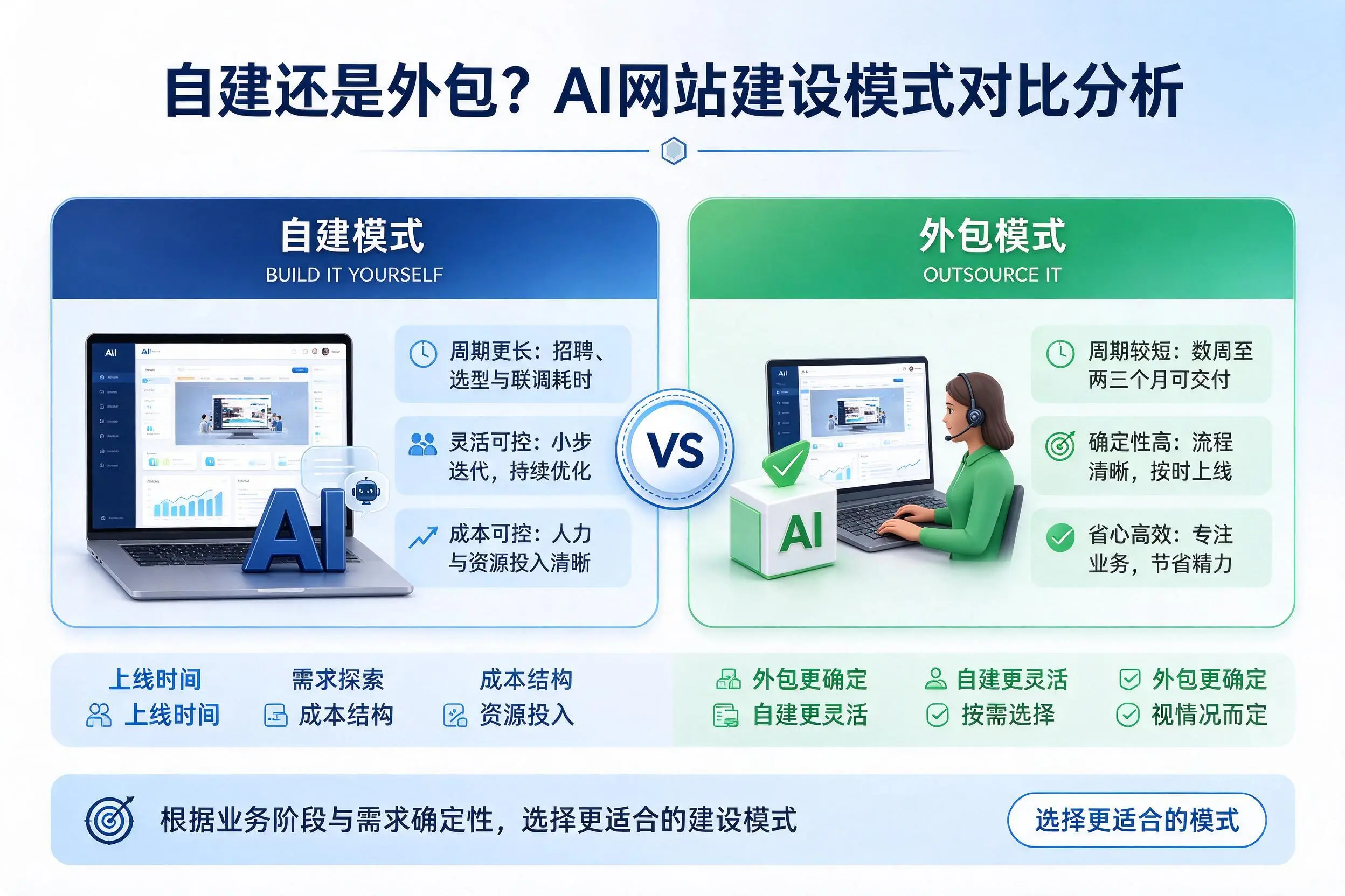 自建还是外包？阿克苏AI网站建设模式对比分析