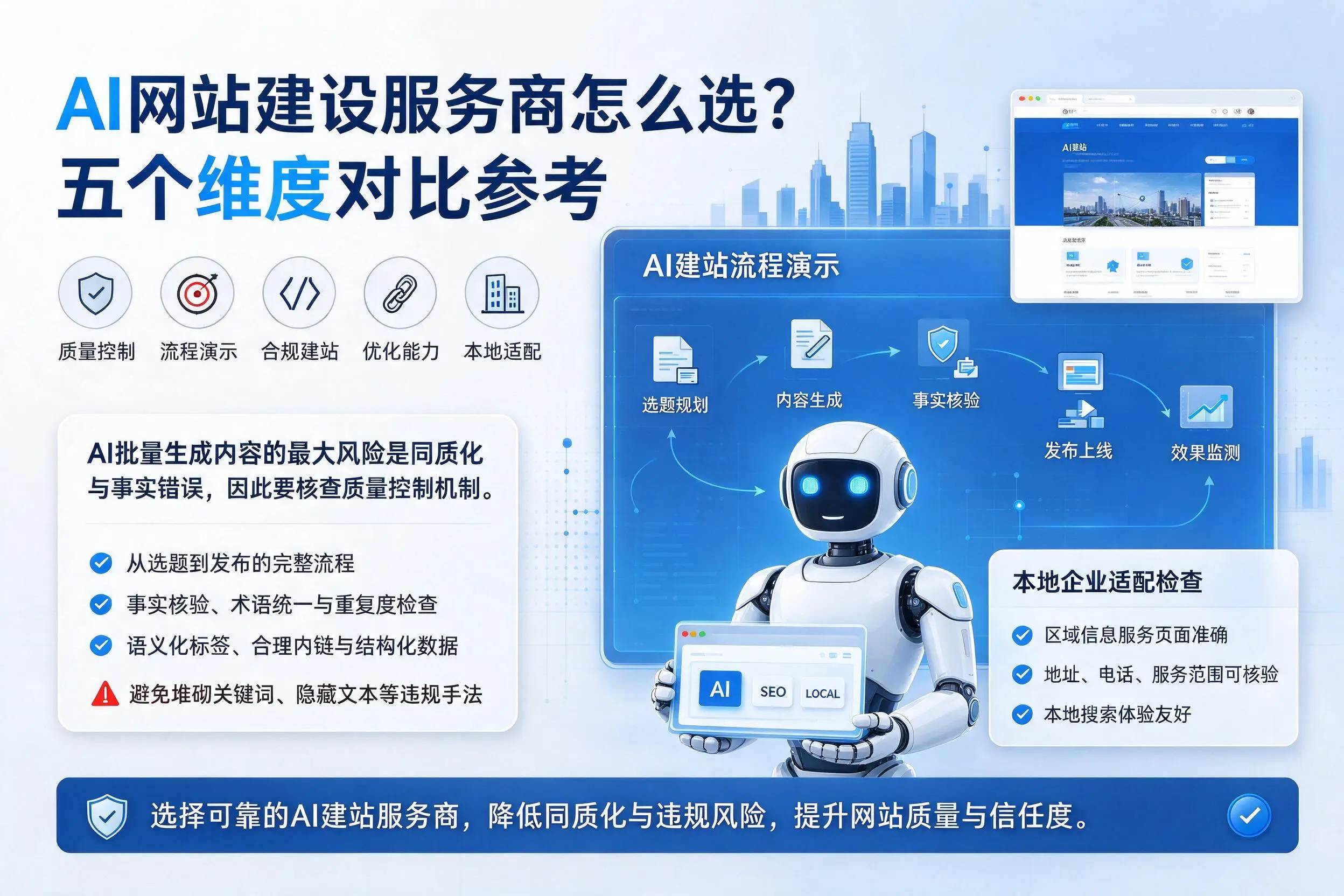 阿克苏AI网站建设服务商怎么选？五个维度对比参考